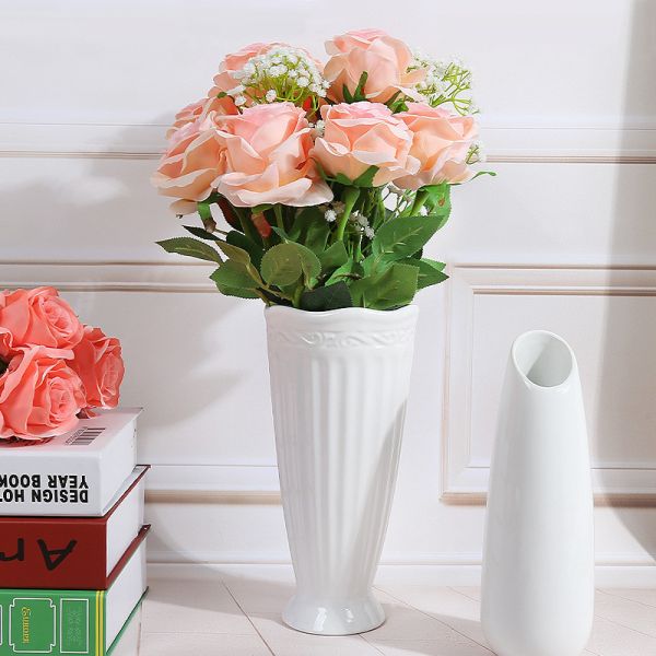 Simulated Rose Single Rose Wholesale Wedding Home Decoration Flower Arrangement Simulated Rose Bundle