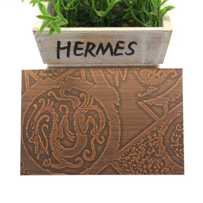 O bronze de cobre revestiu comprimento de aço inoxidável decorativo folheado da folha 600mm