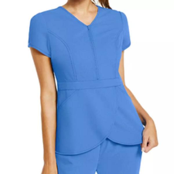 Medical Hospital Nursing Hospital Scrubs Sets Custom Logo Solid Color  Stretch