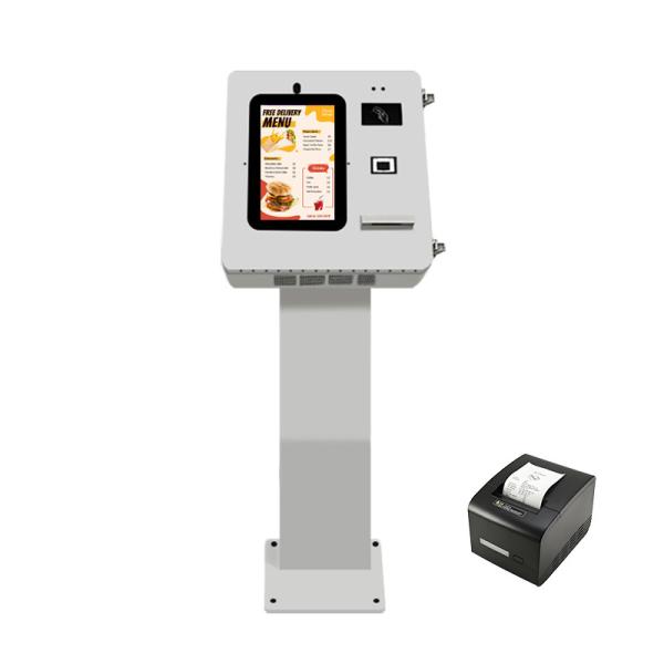 Touch Payment Kiosk NFC Printer Kiosk Outdoor Microphone Speaker With The Label Sticker