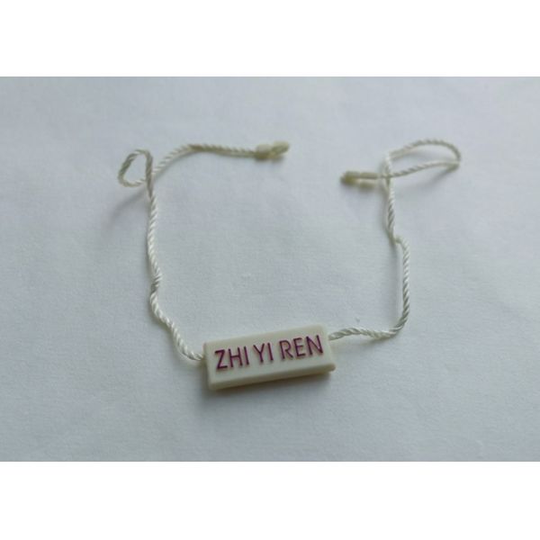 Custom Engraved Plastic Name Tags Waterproof Plastic Tags Embossed Red Logo