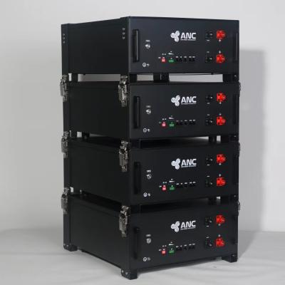 Pacote de bateria portátil de armazenamento de energia solar de lítio 100Ah ciclo profundo 442*480*177 mm