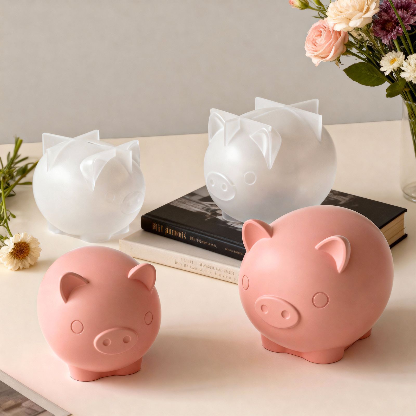 3D 3D Pig Silicone Mold DIY Fat Pig Aromatherapy Gift Candle Pendant Gypsum Mold