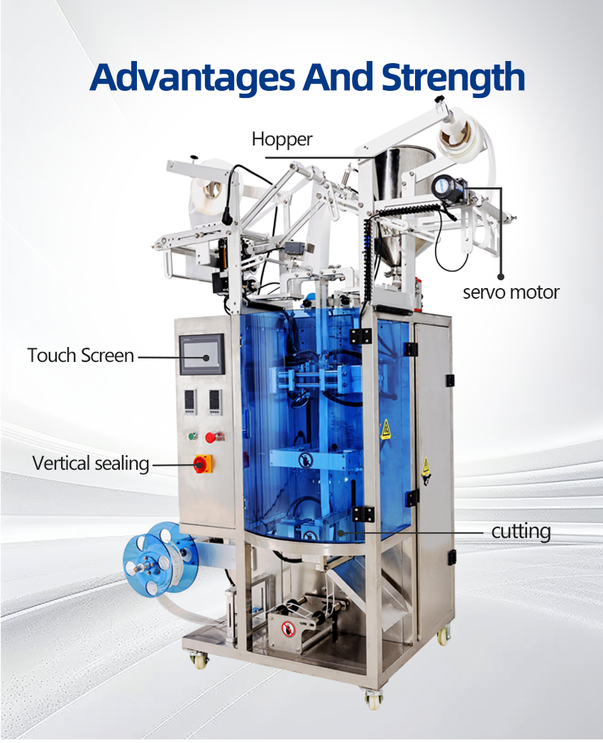 Automatic Liquid Packaging Machine with PLC Control, Food-Grade 304 Stainless Steel, and 30-50bags/min Packing Speed for Honey and Irregular Bags