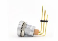 goupilles de circuit imprimé de coude des connecteurs ECG de série de 6pin Lemo B avec la réparation de 2 écrous