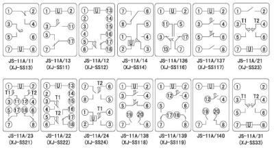 XINJI Xinchangjiang JS-11A series integrated circuit time relay JS-11A/241P JS-11A/242P JS-11A/243P JS-11A/244P JS-11A/251P JS-11A/252P JS-11A/253P JS-11A/254P JS-11A/311P JS-11A/312P JS-11A/313P