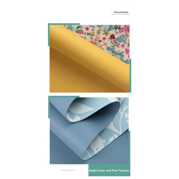 Ручная сумочка с цветочной печатью из PU кожи толщиной 1,5 мм, двусторонняя фальшивая кожа