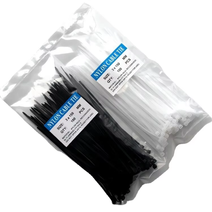 Nylon Cable Ties 100mm 150mm 200mm 250mm 300mm Black White Self Locking Cable Wire Zip Ties