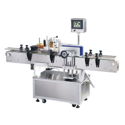 Máquina de etiquetas lateral dobro automática da garrafa redonda com precisão alta