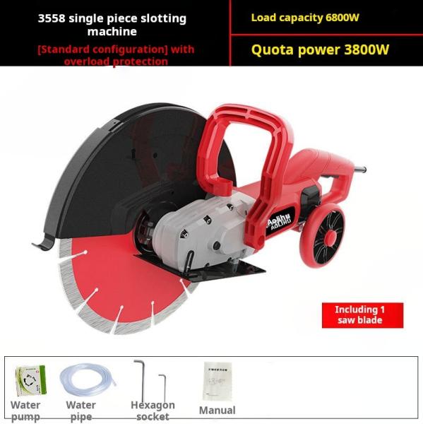 355mm Diamond Saw Blade Road Wall Cutter With Dust Collector Cutting Machine