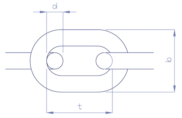 DIN 6mm 8mm короткой гальванизированное связью цепное 5685 цепных 500N - 21200N