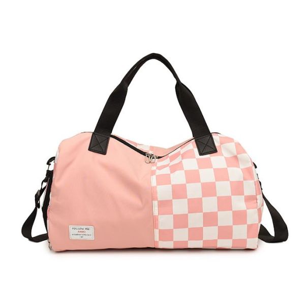 Compact Portable Custom Sports Bags Running Duffel Bag Classical Plaid Print