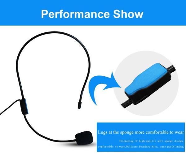 Professional headset wired megaphone for voice amplifier speaker player teachers school yoga professor classroom