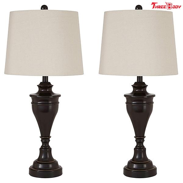 Bronze Finish Modern Table Lamps , Nightstand Contemporary Side Table Lamps