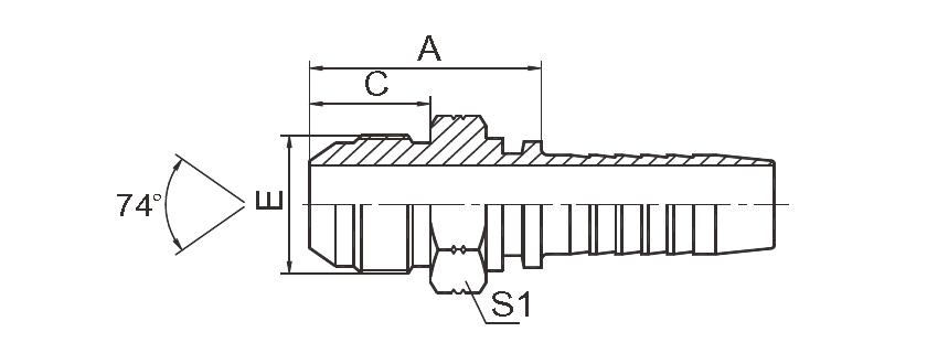 Durable Male Jic 37 Degree Hydraulic Fittings SAE J514  ISO 8434-2