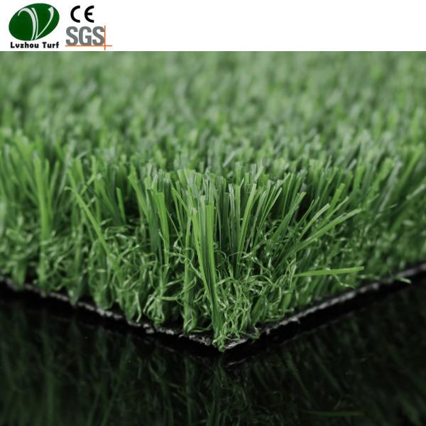 Outdoor Plastic Lawn Grass / 35mm Polyethylene Artificial Grass Anti Fire