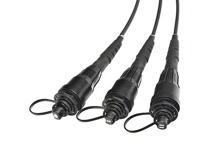 Conector áspero OptiTap do LC DX dos conjuntos de cabo do ambiente do à prova de água IP68
