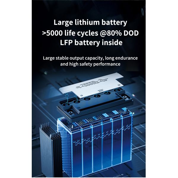5kWh Sistema de armazenamento de energia doméstica 100Ah LiFePO4 Bateria