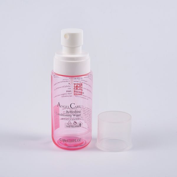 Facial Toner PET Lotion Bottle Recyclable Transparent Pink Color 100ml