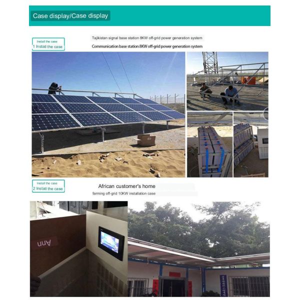 20kw Solar Power Generation System 220v Home Offgrid Inverter Control  60HZ