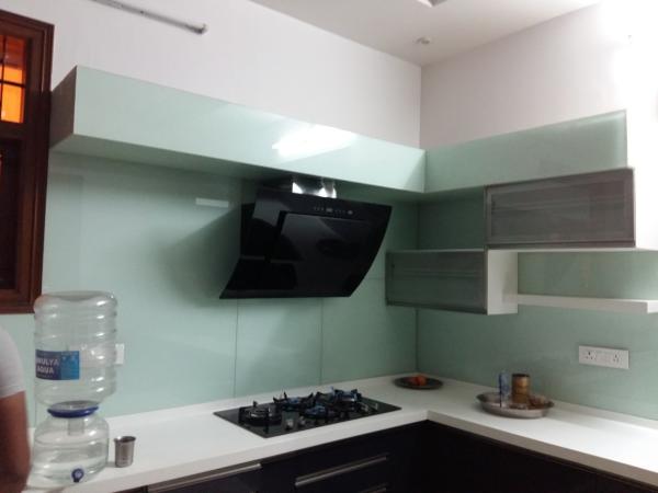 Técnica vidro pintado vidro lacado personalizado vidro de fundo vidro colorido para design de cozinha