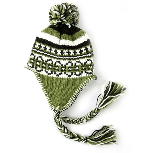 Mixed Colors Kids Cable Knit Pom Pom Beanie Hand Printing / Embr Printing Method