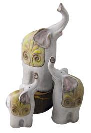 Animal Elephants Terracotta Garden Ornaments For Outdoor / Indoor