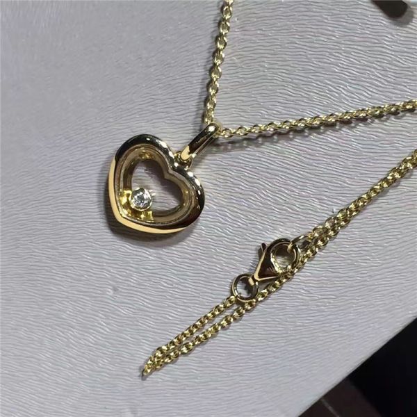 18K Yellow Gold Diamond Pendant , Customized Women'S Floating Diamond Necklace