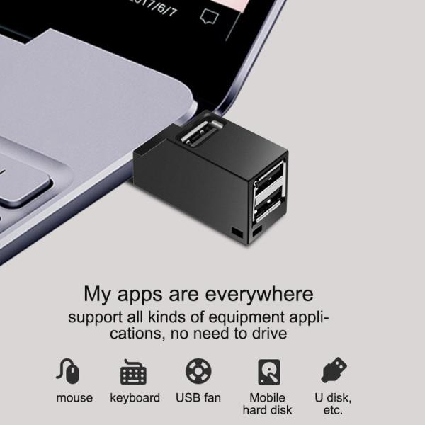 PC Laptop  ROHS 3 Ports 480mbps USB 2.0 3.0 Splitter Box