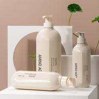 300/500/700ml retângulo branco liso com bomba branca para frasco de loção de shampoo