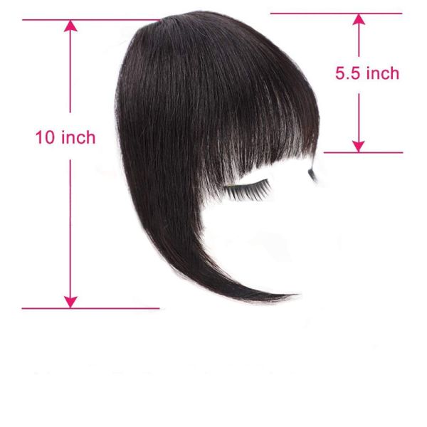 Toupee Design Left Remy Brazilian Human Hair Bangs Clip In Hair Extension for Black Women