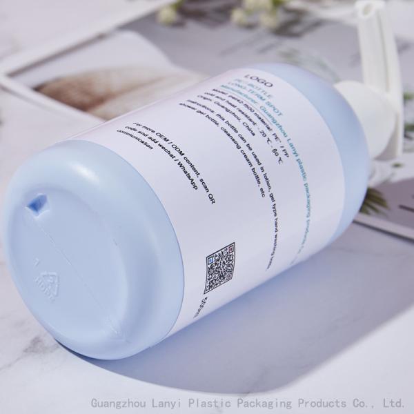 Blue Cylinder 230ml 250ml Hotel HDPE Hand Gel Bottle