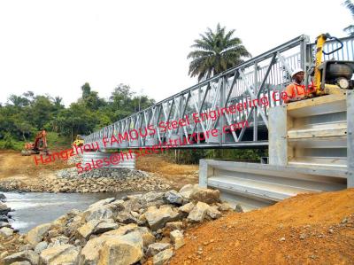 A ponte de aço modular militar, construção Pre-projetou a ponte pedestre da casa pré-fabricada através do rio