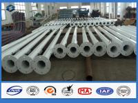 3mm Thick Octagonal Galvanized White Powder Coating Street Lighting Steel Pole