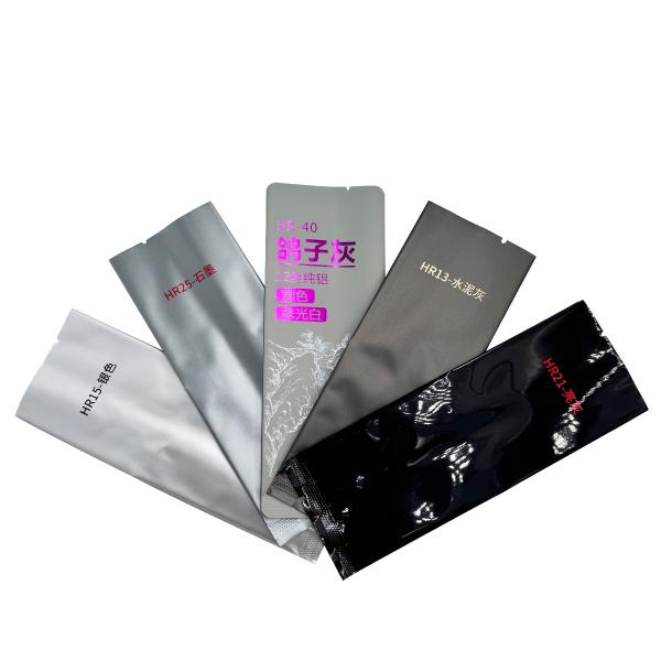 Grey Silver Color Side Gusset Packaging Airtight Light Proof Metallic Mylar Back Sealing Green Tea Packaging Bags