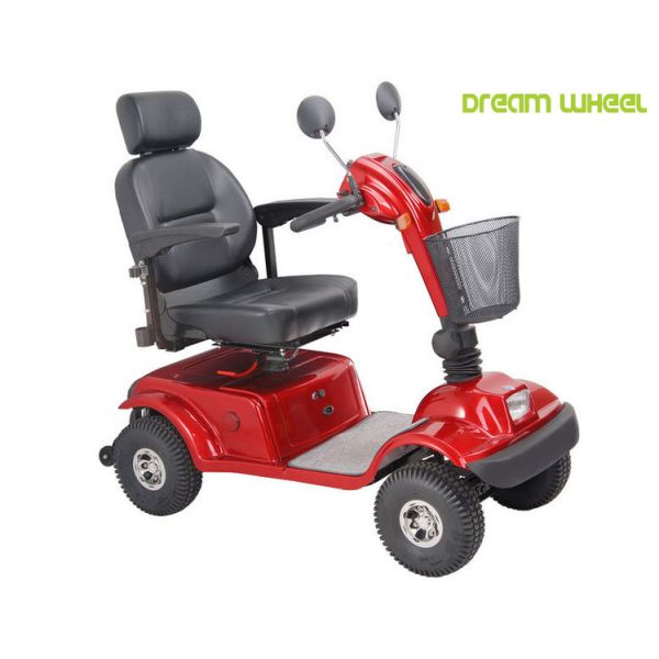 Four Wheel Motorised Mobility Scooter 600W 105kg Polyurethane Adjustable Seat