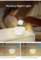 USB Rechargeable White Noise Machine with Night Light and Timer
