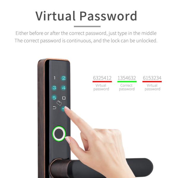 Aluminum Alloy TTlock Smart Lock Digital Fingerprint Front Door Lock