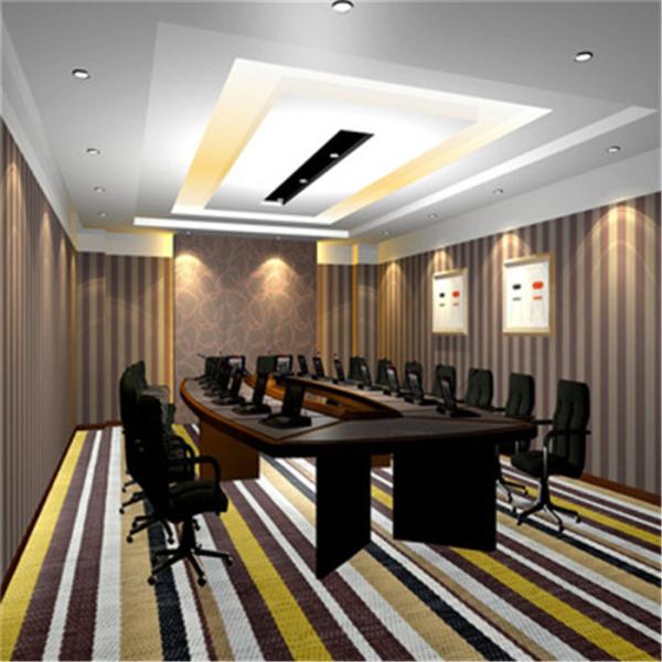 Anti Bacterial Woven Wallpaper , Colourful PVC Wallpaper For Five Star Hotel