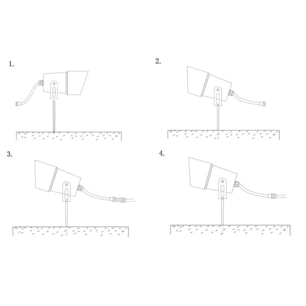 Лампа ландшафта светов 3В шипа сада СИД УДАРА
