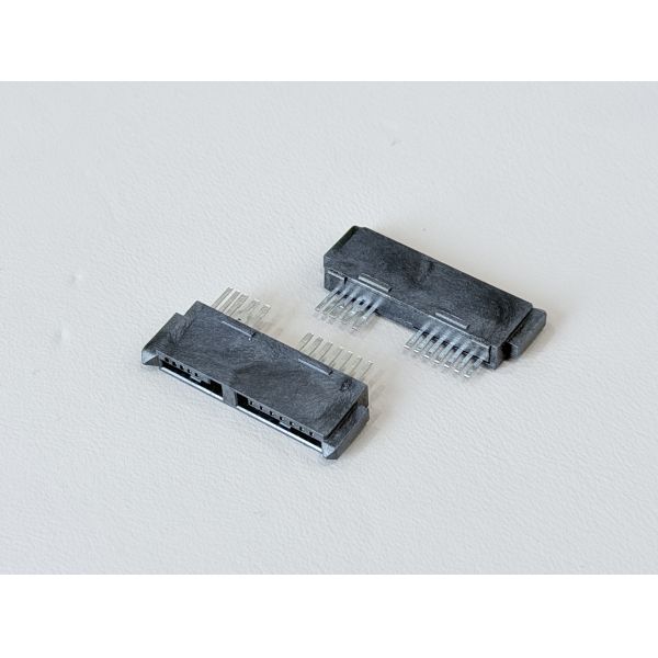 High-Reliability SATA 13Pin 180° Wire Solder Female Connector 1.27mm Pitch | Electrical Signal & Power Terminal Connector for Server, Automotive & Custom Wire Cable Transmission