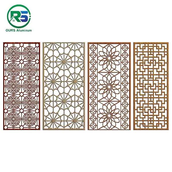 Corte decorativo do laser do OEM das grades de janela de alumínio das fachadas interiores