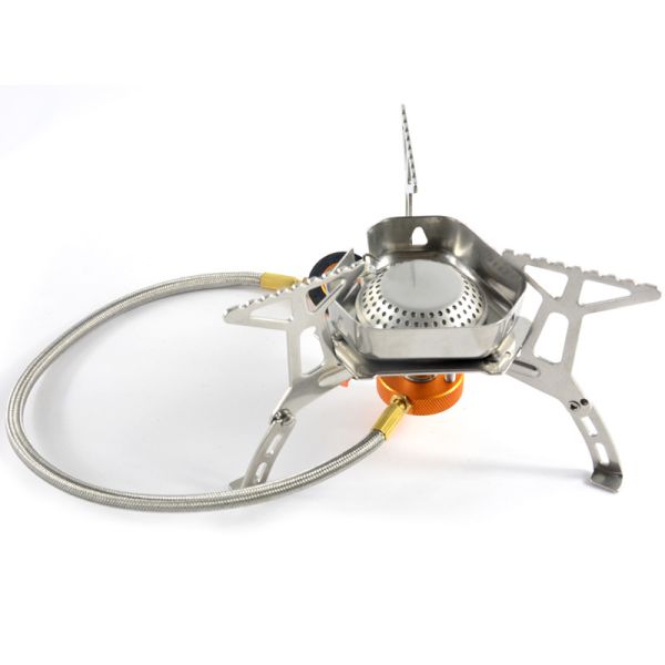 Stainless and Copper Mini Gas Stove for Camping 0.370kg Gross Weight Foldable Design