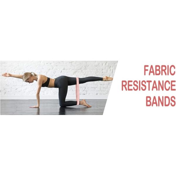 Fabric Cloth 30LB to 60LB Anti Slip Silicone  Exercise Resistance Bands  For Women Butt And Legs Working Out