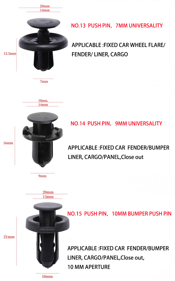 Car Door Bumper Car Repair Parts Automotive Nylon Plastic Rivet Clips