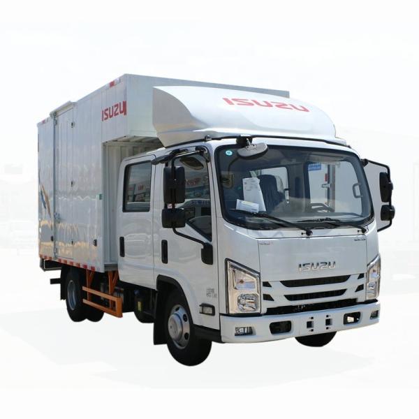 ISUZU Double Row Small Cargo Truck Diesel Cargo Van 5 Speed Transmission