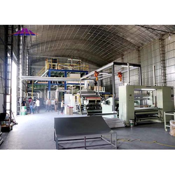 PROJETO NOVO 1600 2400 3200 4200 linha de produção não tecida de S SS SMS SSMMS PP Spunbond