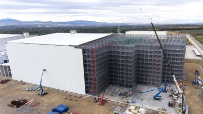 Retrieval System Clad Rack Warehouse Pallet Rack Supported Building