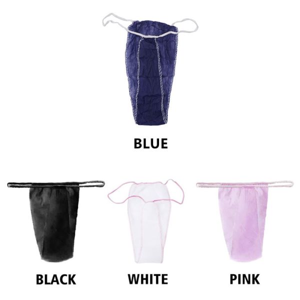 S&J Disposable Polypropylene PP Non Woven Thong T-back Panties Bikini,Opaque,SPA,Spray Tanning Beauty Salon Single One Time Use