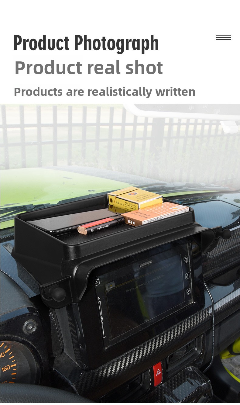 For Suzuki Jimny Multi-Function Wireless Charging Storage Box Two-In-One Central Control Screen Mobile Phone Interior Accessory